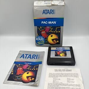 1982 Pac-Man Atari 5200 Vintage Game w/Box, Owners Manual. Tested